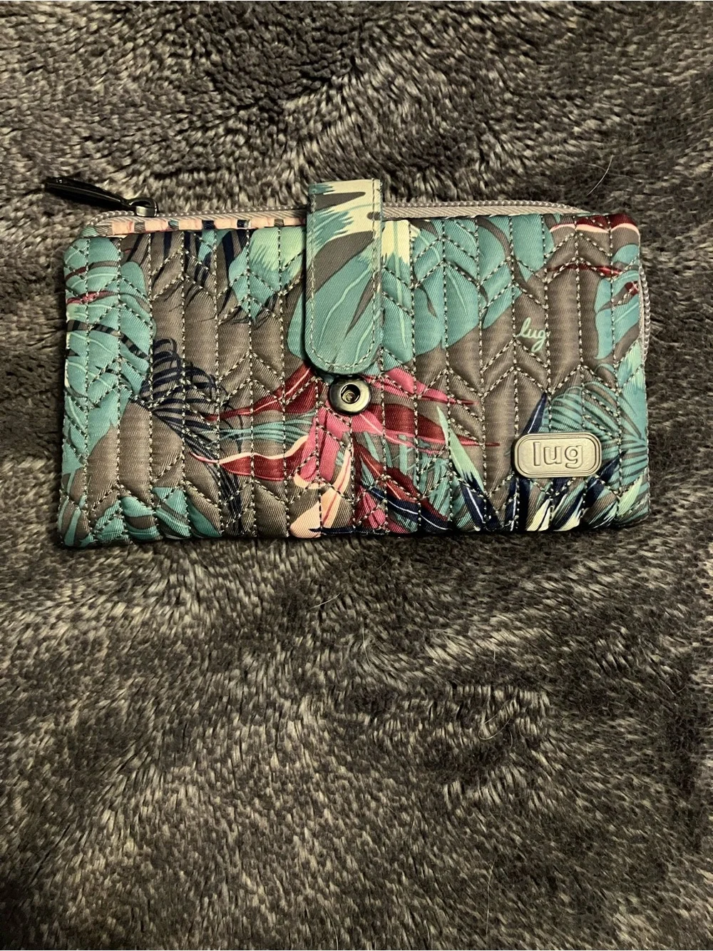 lug Quilted Floral Zip Wallet - RFID model
